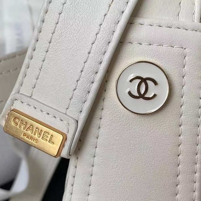 Chanel leather Shoulder Bag AS2842 white 