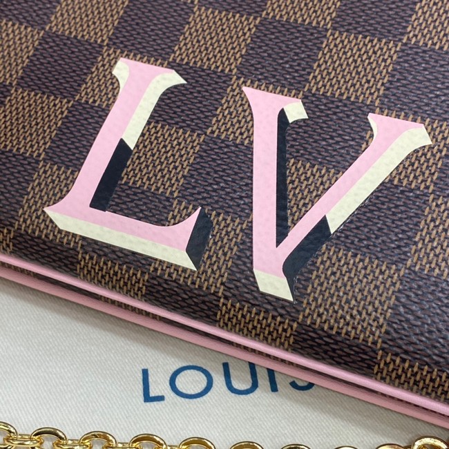 Louis vuitton Damier Ebene Canvas DOUBLE ZIP POCHETTE M80084