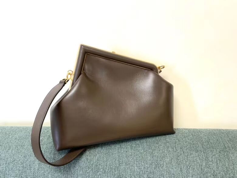 FENDI FIRST MEDIUM leather bag 8BP127AB Dark brown