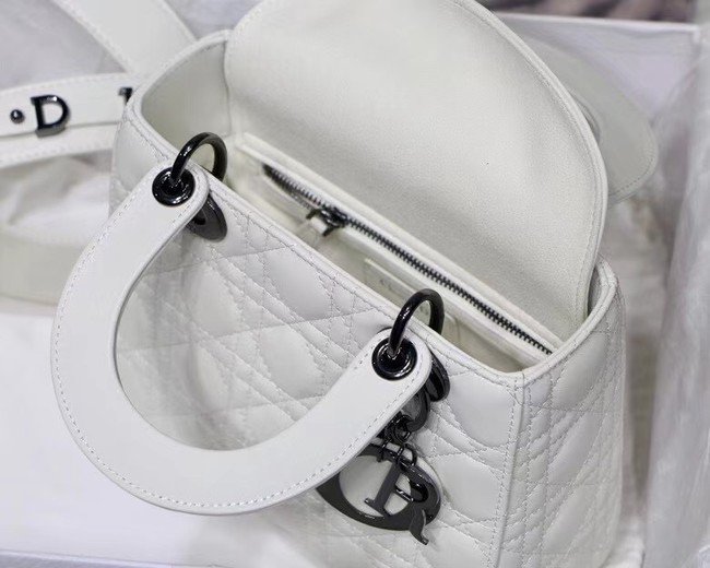 LADY DIOR MY ABCDIOR BAG Cannage Lambskin M0538I white