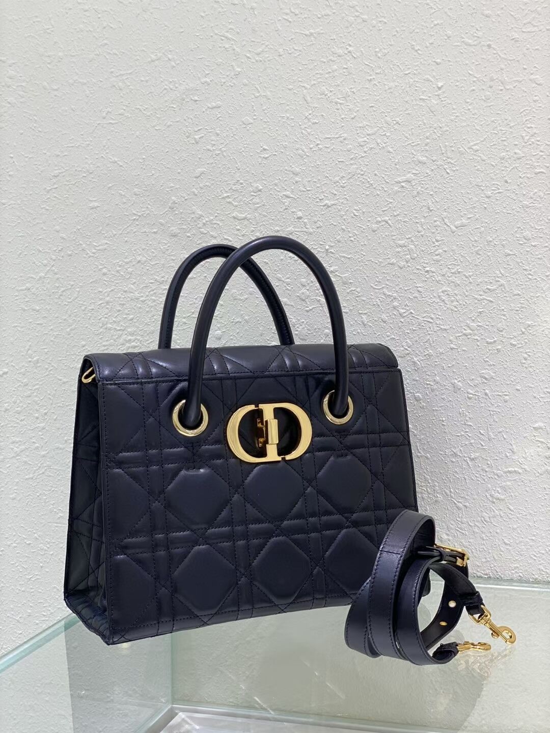 DIOR MEDIUM ST HONORE TOTE C0776 black