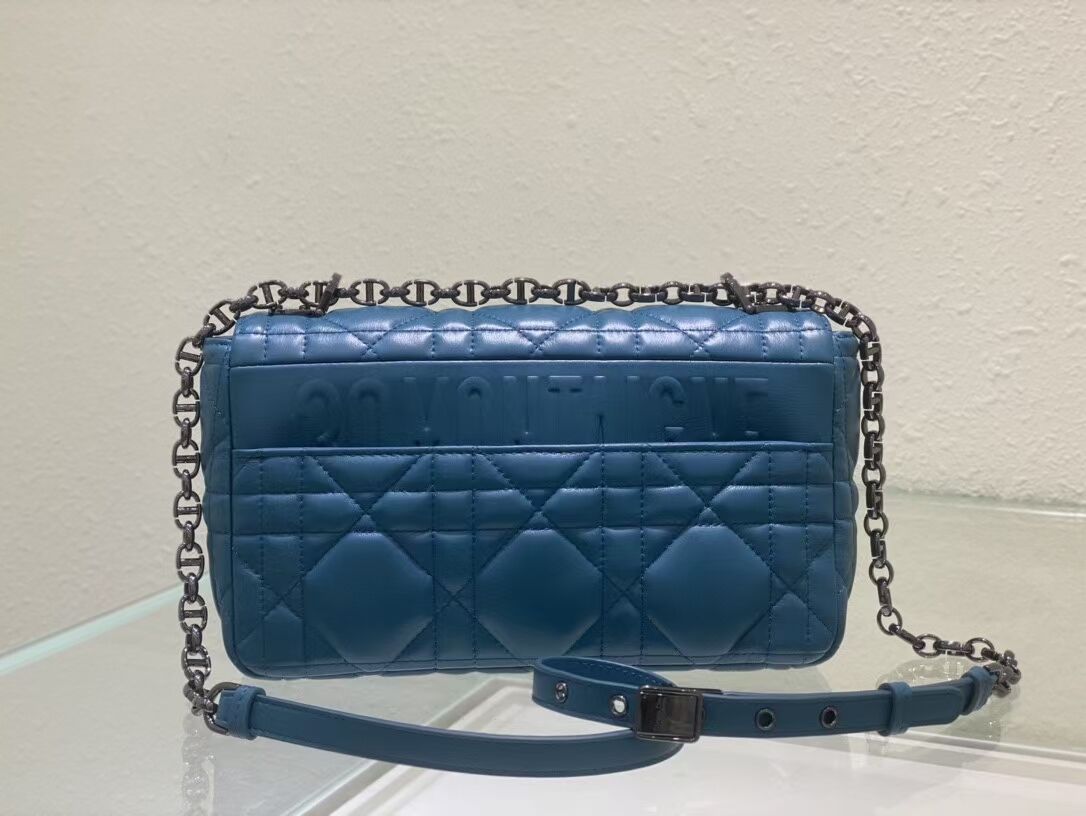 MEDIUM DIOR CARO BAG Gradient Cannage Lambskin M9242WN blue