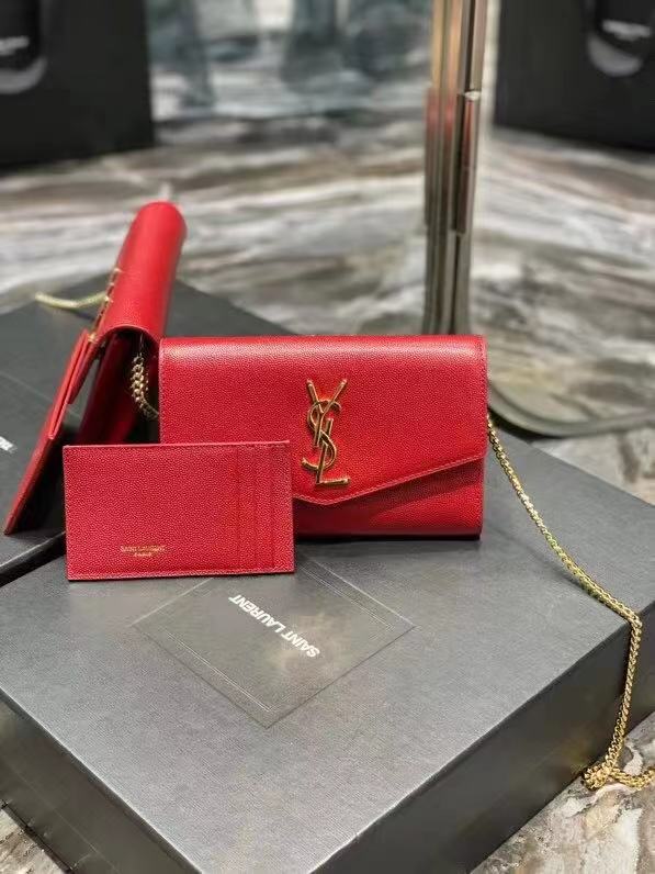 Yves Saint Laurent Calf leather cross-body bag Y707788 red