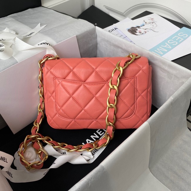 CHANEL Lambskin Flap Shoulder Bag 2022SS pink