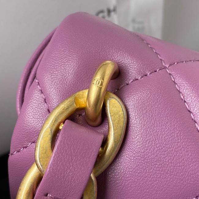 CHANEL Lambskin Flap Shoulder Bag 2022SS purple