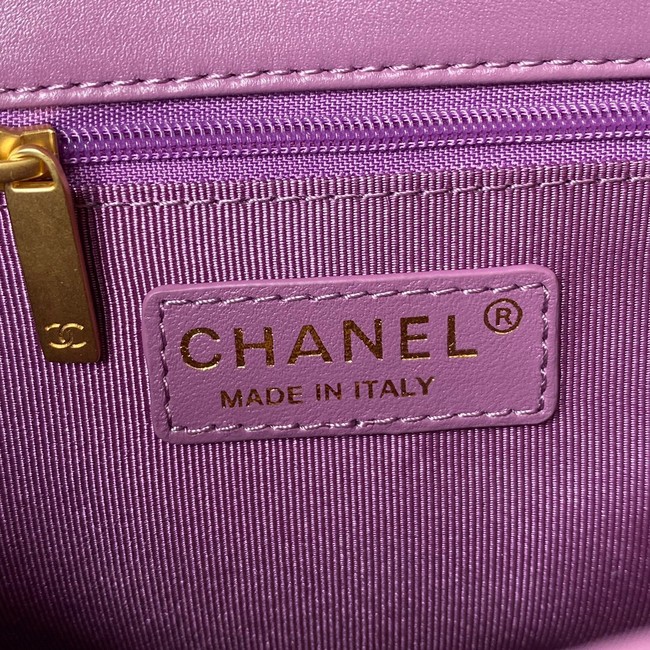 CHANEL Lambskin Flap Shoulder Bag 2022SS purple