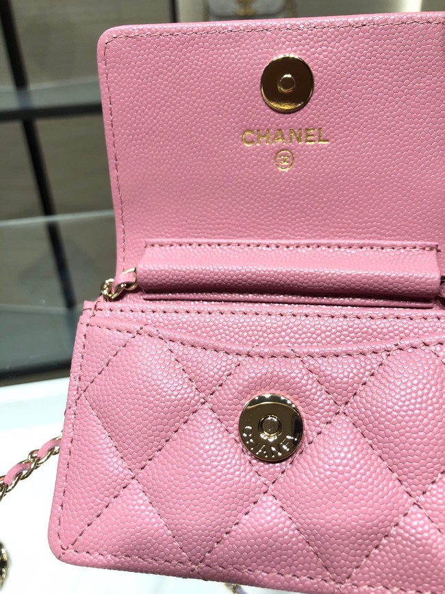 Chanel mini leather Shoulder Bag AP2444 pink