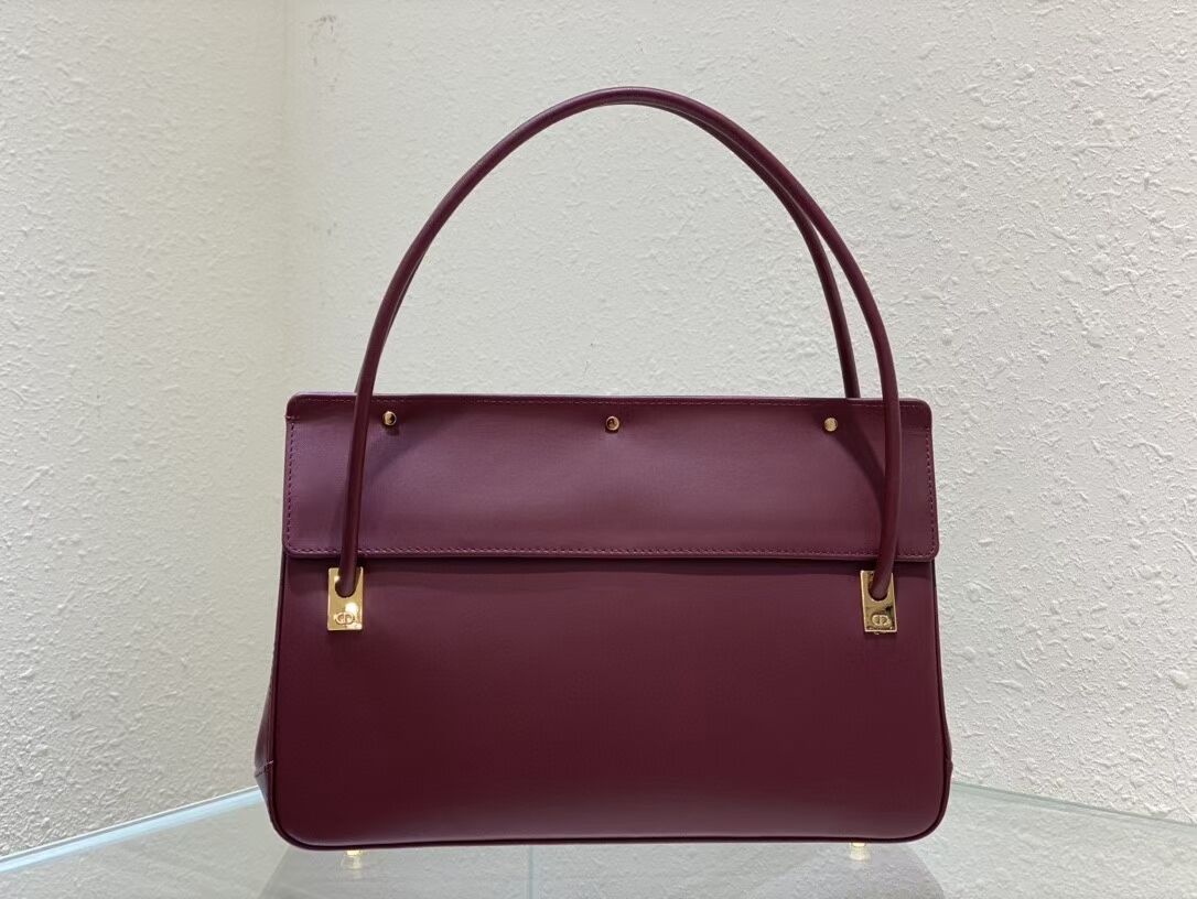 MEDIUM DIOR Shoulder Bag Calfskin C0701 Wine