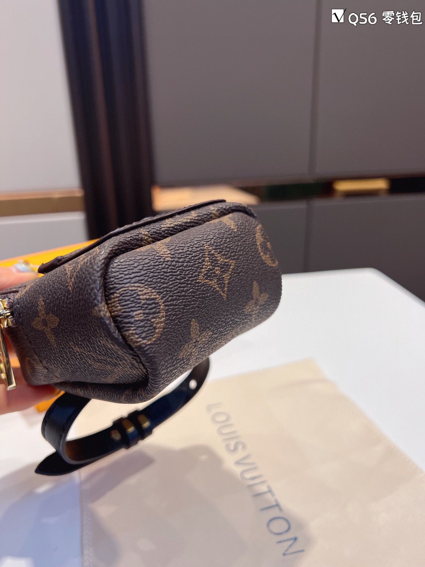 Louis Vuitton Monogram Canvas Mini Wrist Bag M12587