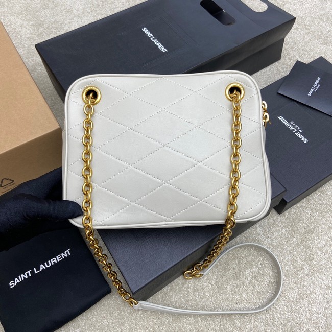 Yves Saint Laurent GABY SATCHEL IN QUILTED LAMBSKIN 669308 white