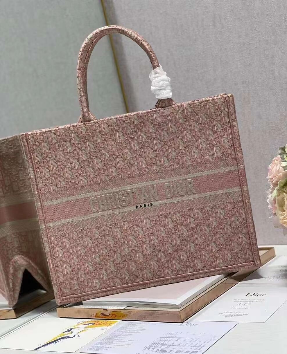 DIOR BOOK TOTE Embroidery C1286-3 pink