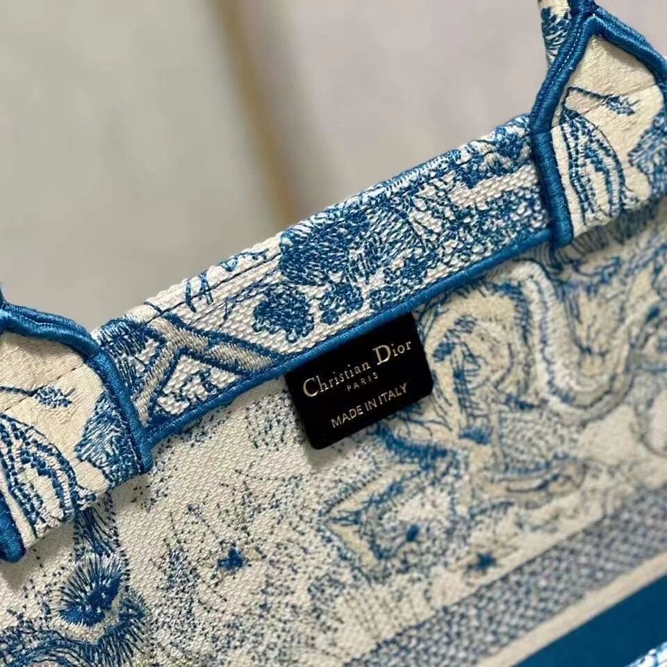 DIOR BOOK TOTE Embroidery C1286-6 blue