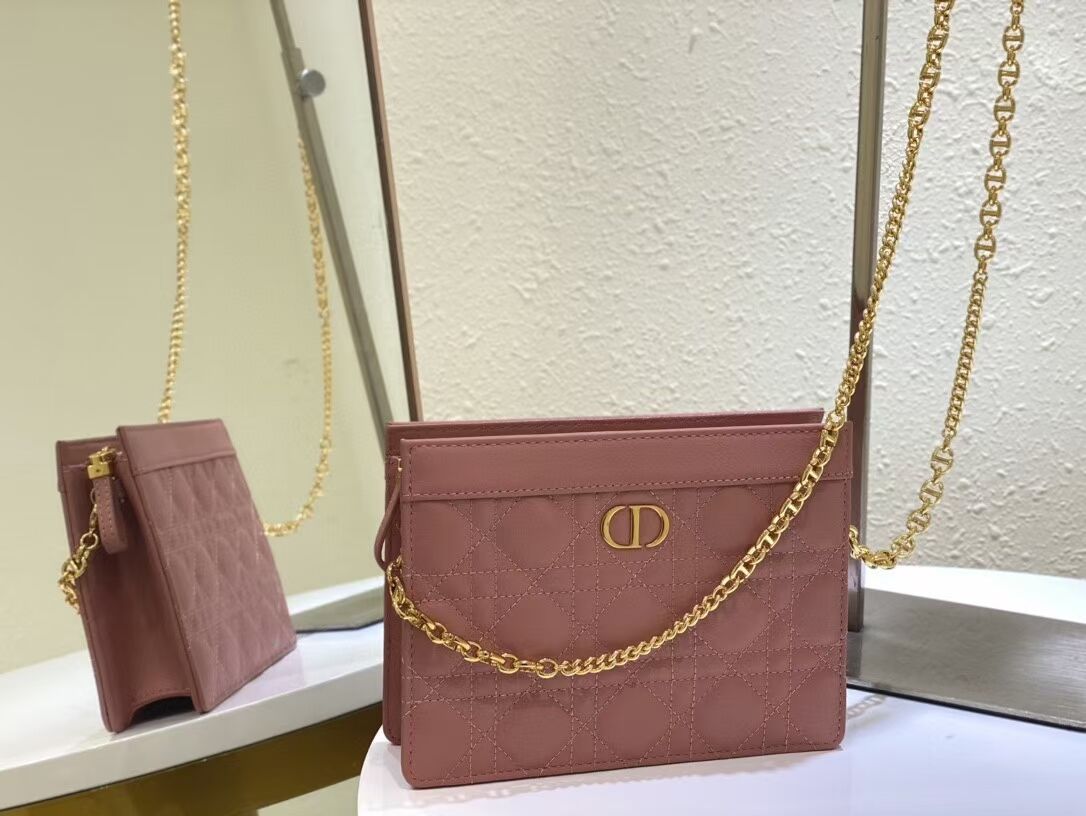 DIOR MINI BOBBY BAG Gradient Cannage Lambskin C4106 pink