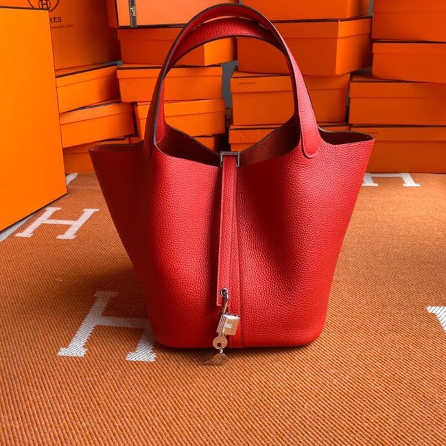 Hermes Picotin Lock Bags Original togo Leather PL3388 red