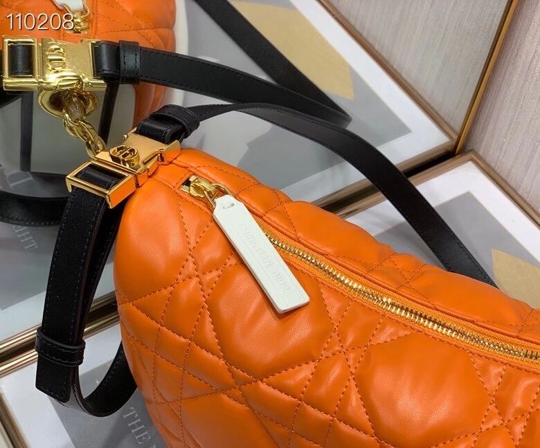 DIOR Shoulder Bag Cannage Lambskin C0616 orange