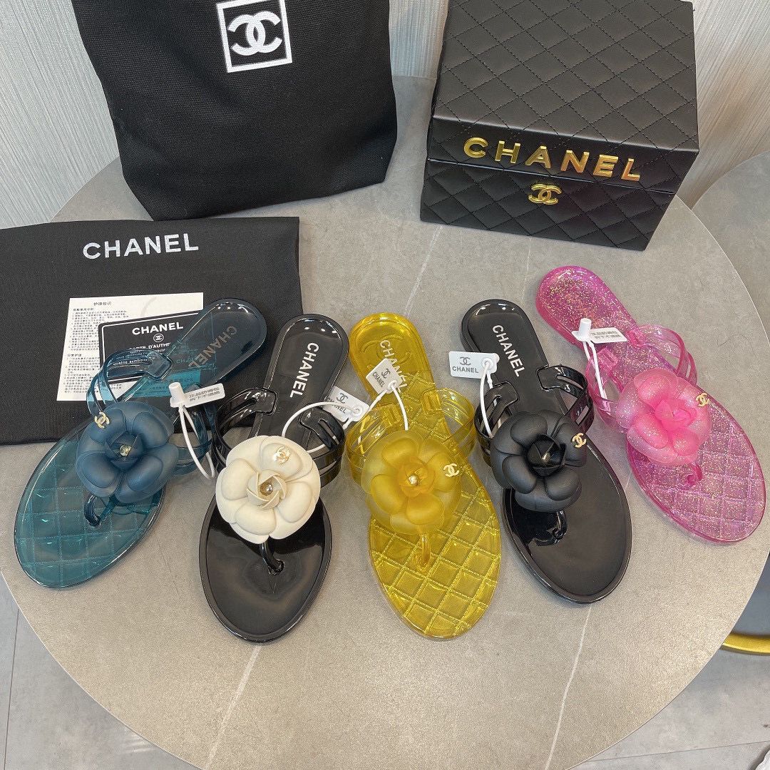 Chanel Slippers Shoes CC62319 Flower
