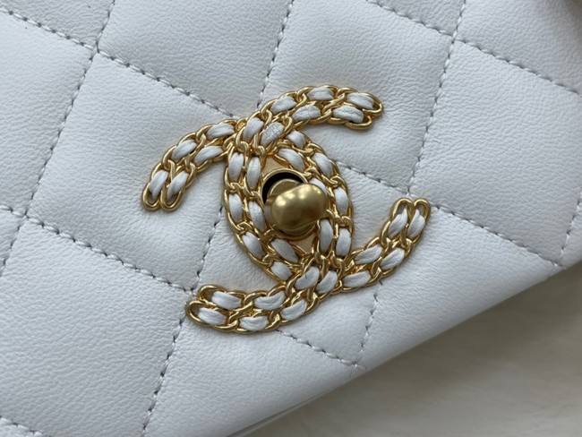 Chanel Flap Lambskin Shoulder Bag AS2975 white