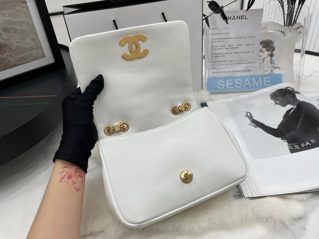 Chanel Flap Lambskin Shoulder Bag AS2975 white