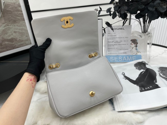 Chanel Flap Lambskin Shoulder Bag AS2976 light gray