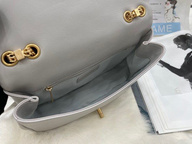 Chanel Flap Lambskin Shoulder Bag AS2976 light gray