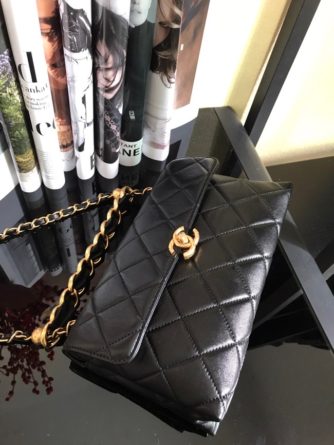 Chanel Flap Lambskin Shoulder Bag AS1267 black