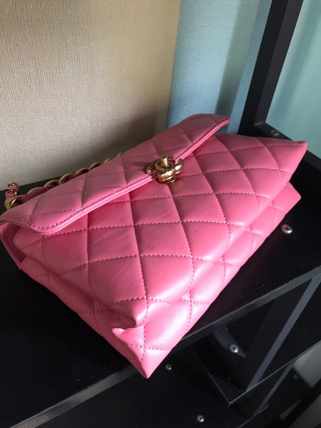 Chanel Flap Lambskin Shoulder Bag AS1267 pink