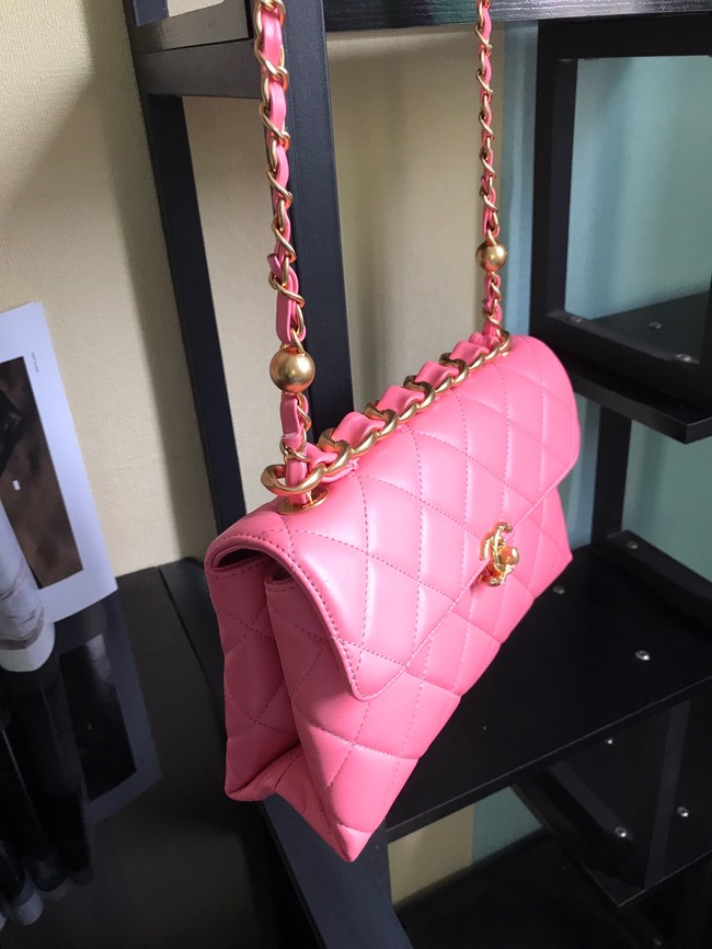 Chanel Flap Lambskin Shoulder Bag AS1267 pink