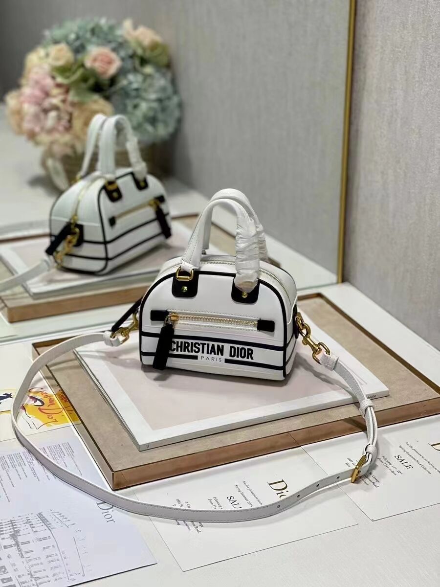 DIOR small leather tote Bag C9201 white