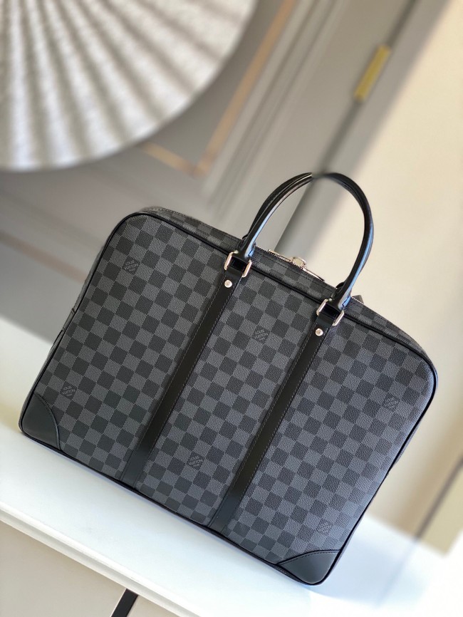 Louis Vuitton Monogram Canvas Porte-Documents Voyage M40225 black