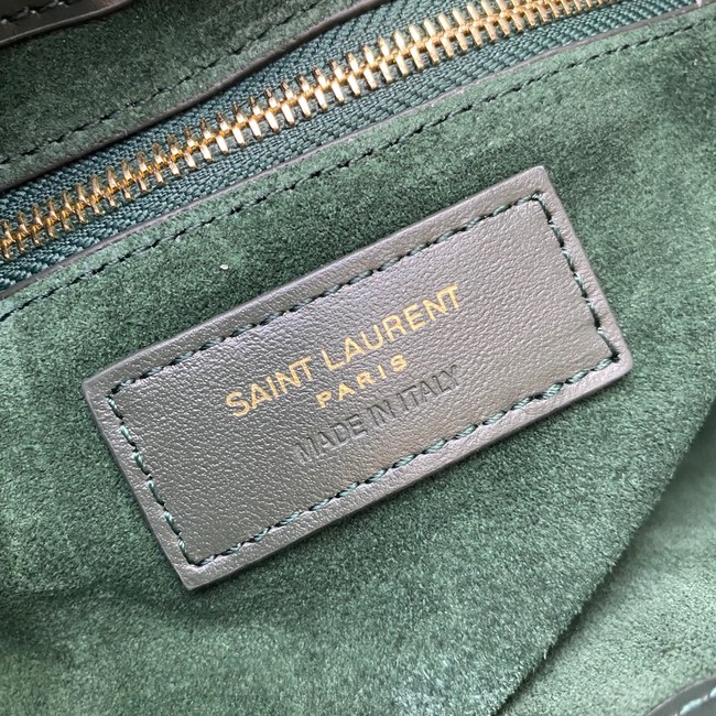 YSL LE 5 A 7 HOBO BAG IN SMOOTH LEATHER Y687228 blackish green