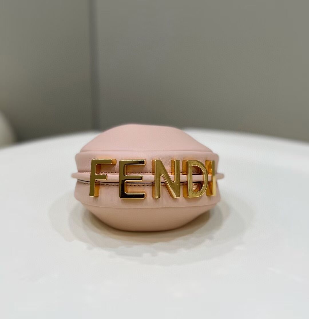 Fendi Nano Fendigraphy Pink leather charm 7AS089A