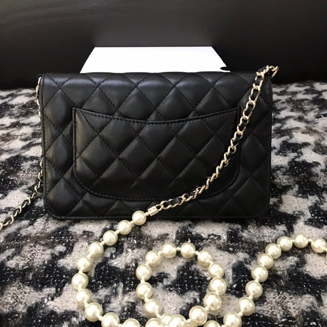 Chanel Lambskin Flap Shoulder Bag CC33814 black