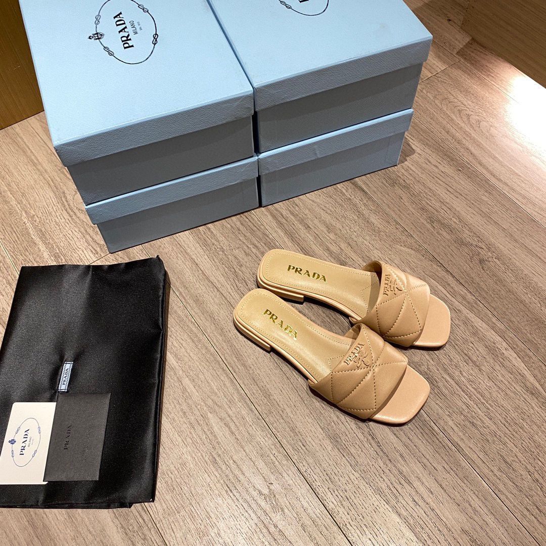 Prada Slippers Shoes PD56902 Nude