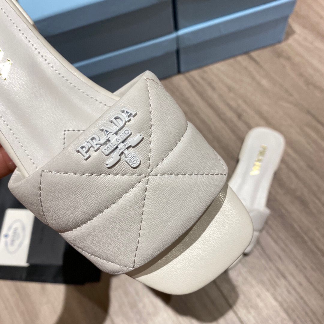 Prada Slippers Shoes PD56902 White