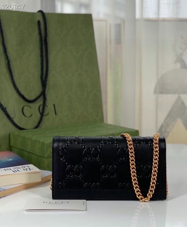 Gucci GG wallet with chain 676155 black