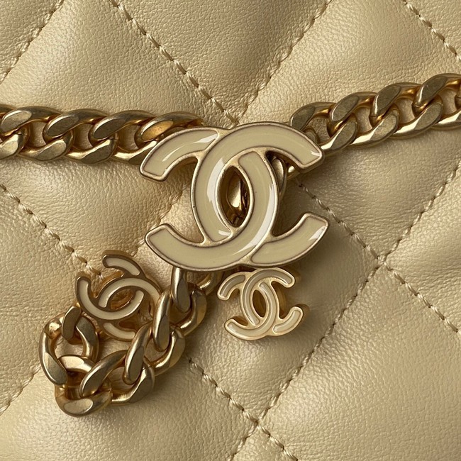 Chanel Drawstring Bag & Gold Metal AS3116 yellow