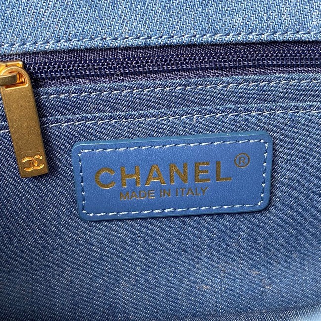 Chanel Flap denim Shoulder Bag AS1116 blue