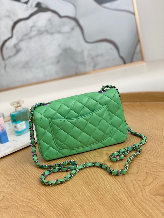 Chanel Flap Mirage Lambskin Shoulder Bag AS1116 green