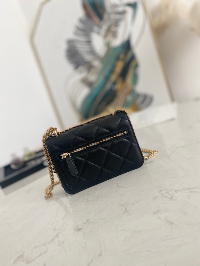 Chanel Flap Lambskin small Shoulder Bag 81185 black