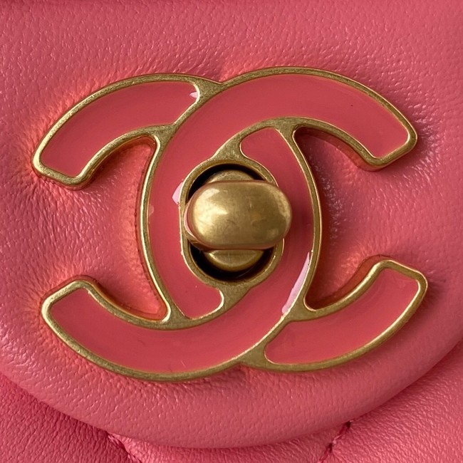 Chanel Flap Lambskin mini Shoulder Bag AS3113 pink