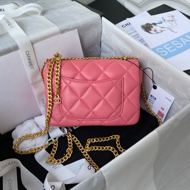 Chanel Flap Lambskin mini Shoulder Bag AS3113 pink