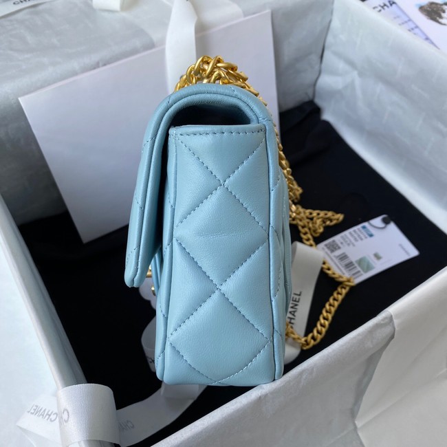 Chanel Flap Lambskin small Shoulder Bag AS3114 blue