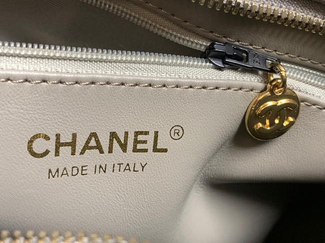 Chanel Tote Bag Grained Calfskin&Gold-Tone Metal AS1804 gray