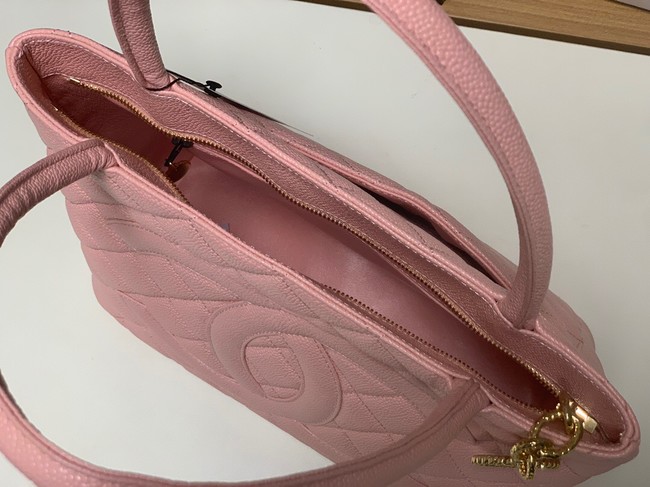 Chanel Tote Bag Grained Calfskin&Gold-Tone Metal AS1804 pink