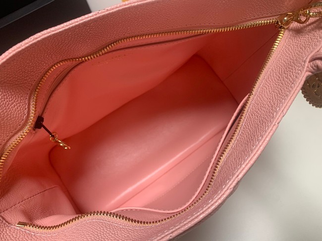 Chanel Tote Bag Grained Calfskin&Gold-Tone Metal AS1804 pink