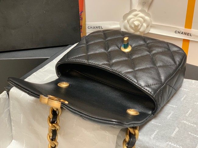 Chanel mini Shoulder Bag Lambskin&Gold-Tone Metal AS3205 black