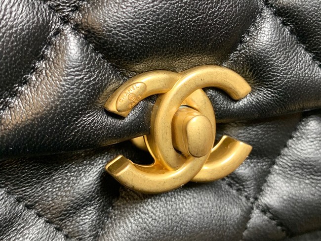 Chanel small Shoulder Bag Lambskin&Gold-Tone Metal AS3206 black