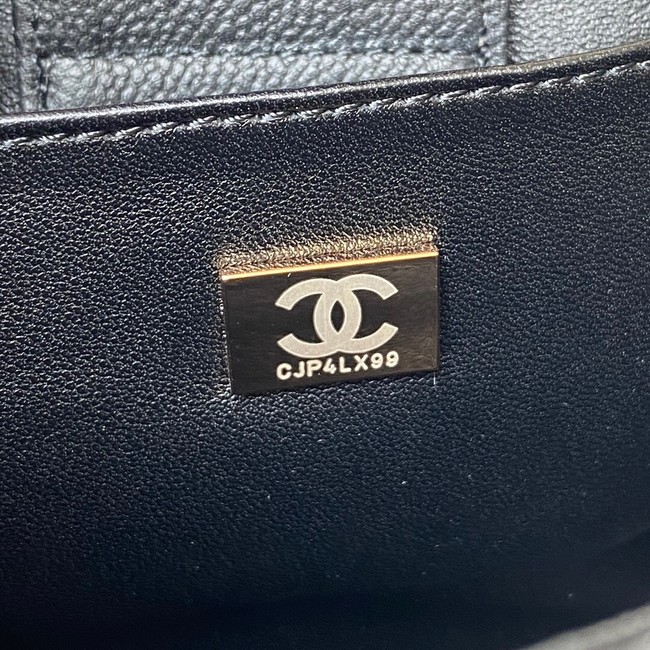 Chanel mini Shoulder Bag Grained Calfskin&Gold-Tone Metal AS3176 black