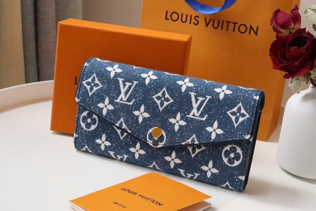 Louis Vuitton SARAH WALLET M81183 Navy Blue