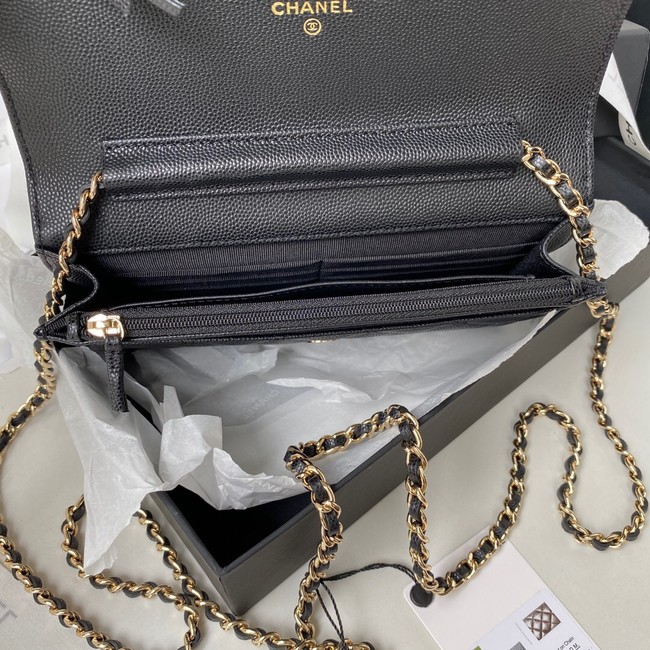 Chanel Grained Calfskin small Shoulder Bag AP2734 black